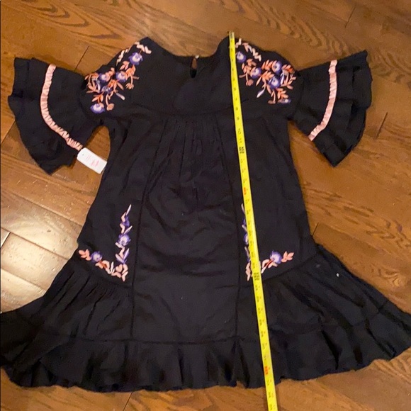 Free People Pavlo embroidered little black dress size medium new with tags - Picture 8 of 11